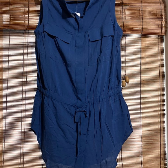 NWT! Banana Republic Sleeveless Teal Blue Tye-waist Top - Picture 1 of 7